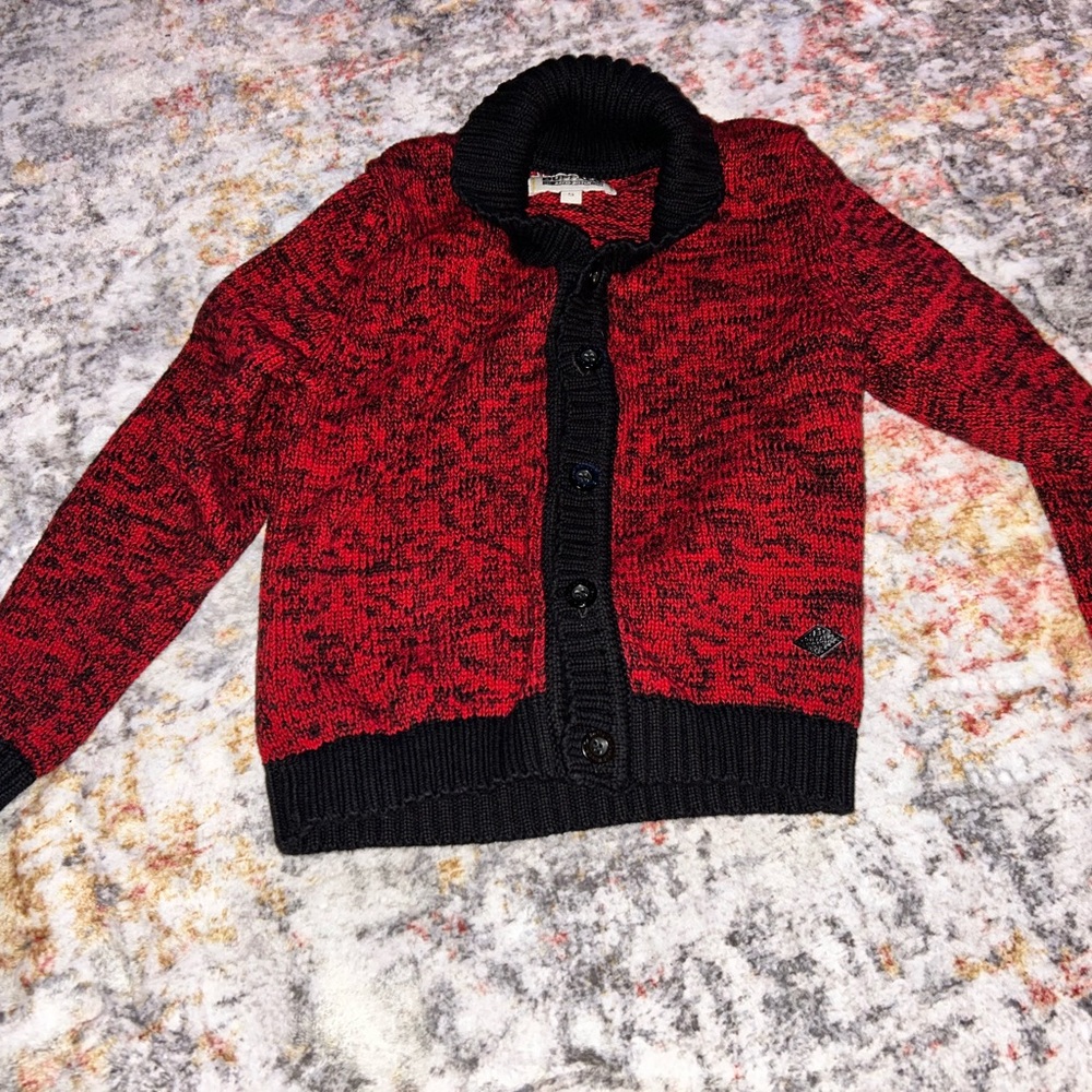 David Bitton boys size 5 retro cardigan